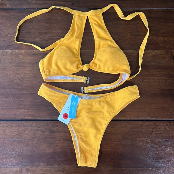 Cupshe Swim Cupshe Yellow Bikini Super Cute For Summer By The Pool